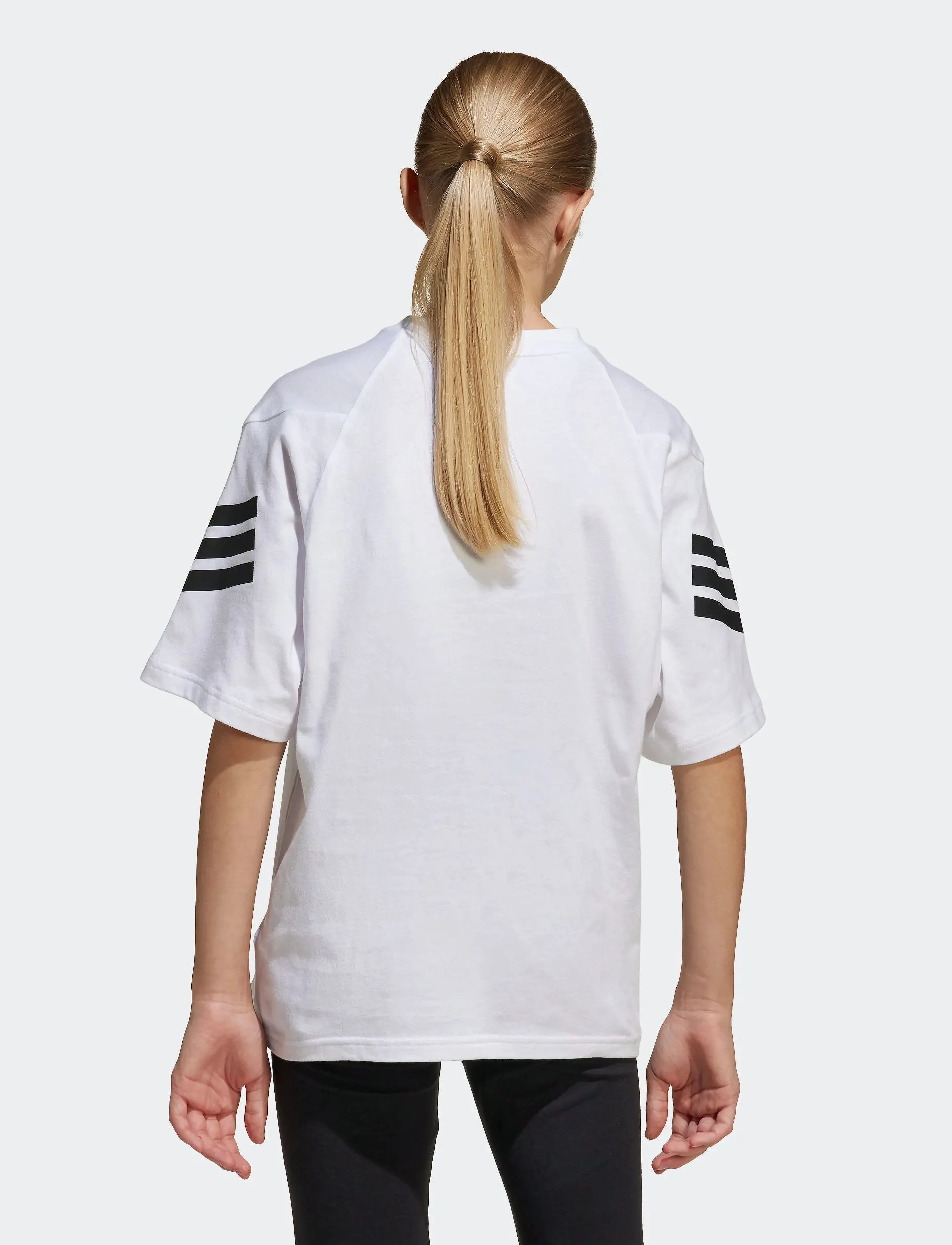 adidas Sportswear - J FI 3S T - kortærmede t-shirts - white/black - 3