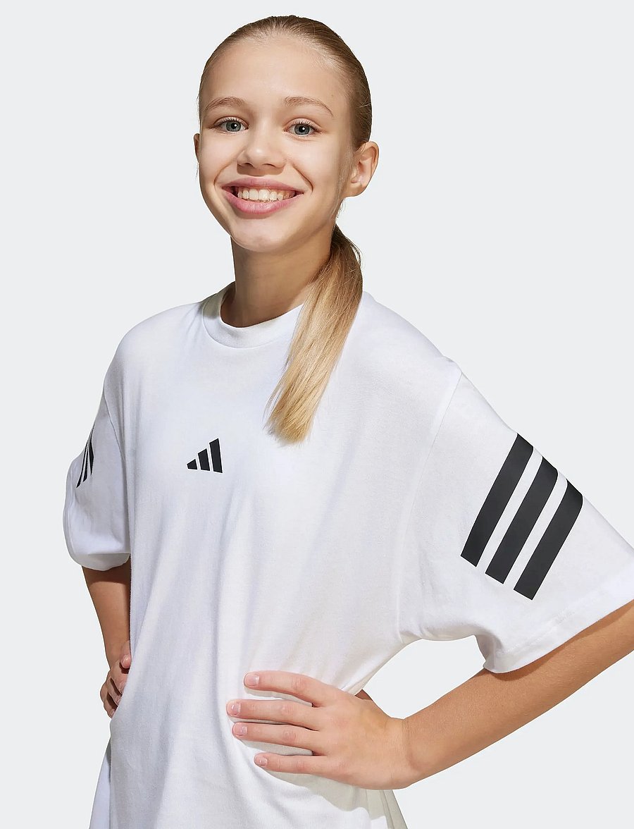 adidas Sportswear - J FI 3S T - kortærmede t-shirts - white/black - 5