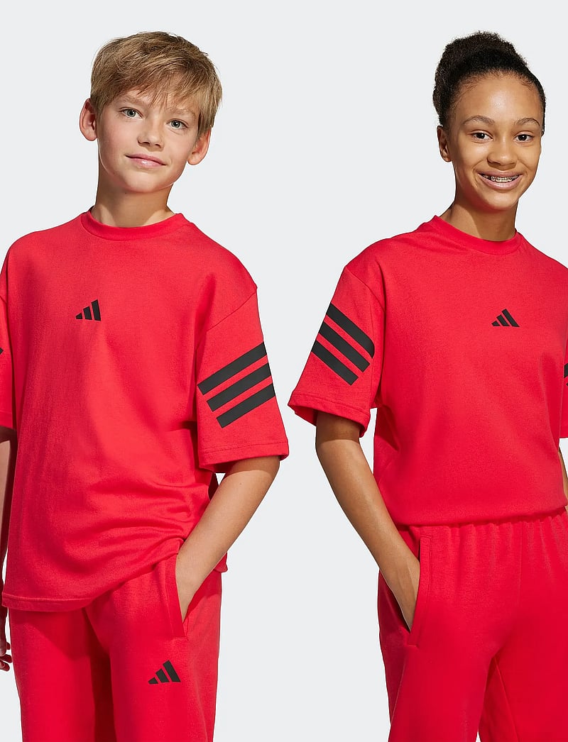 adidas Sportswear - J FI 3S T - kortärmade t-shirts - purrub/black - 4