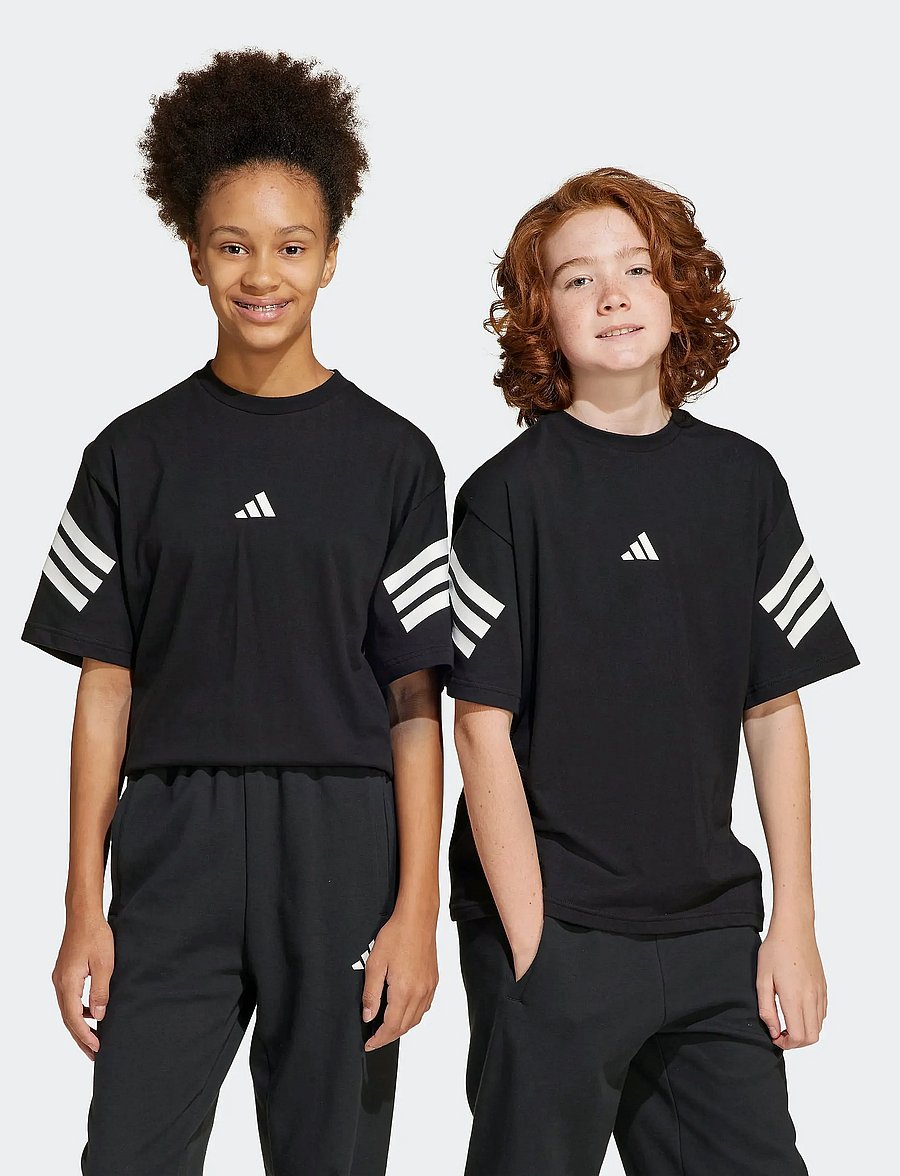 adidas Sportswear - J FI 3S T - lühikeste varrukatega t-särgid - black/white - 3