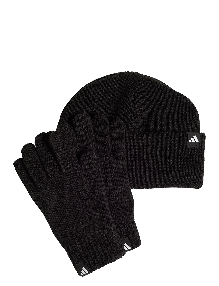 adidas Sportswear - GLOVE BEANIE K - winter-accessoire-set - black/white - 0