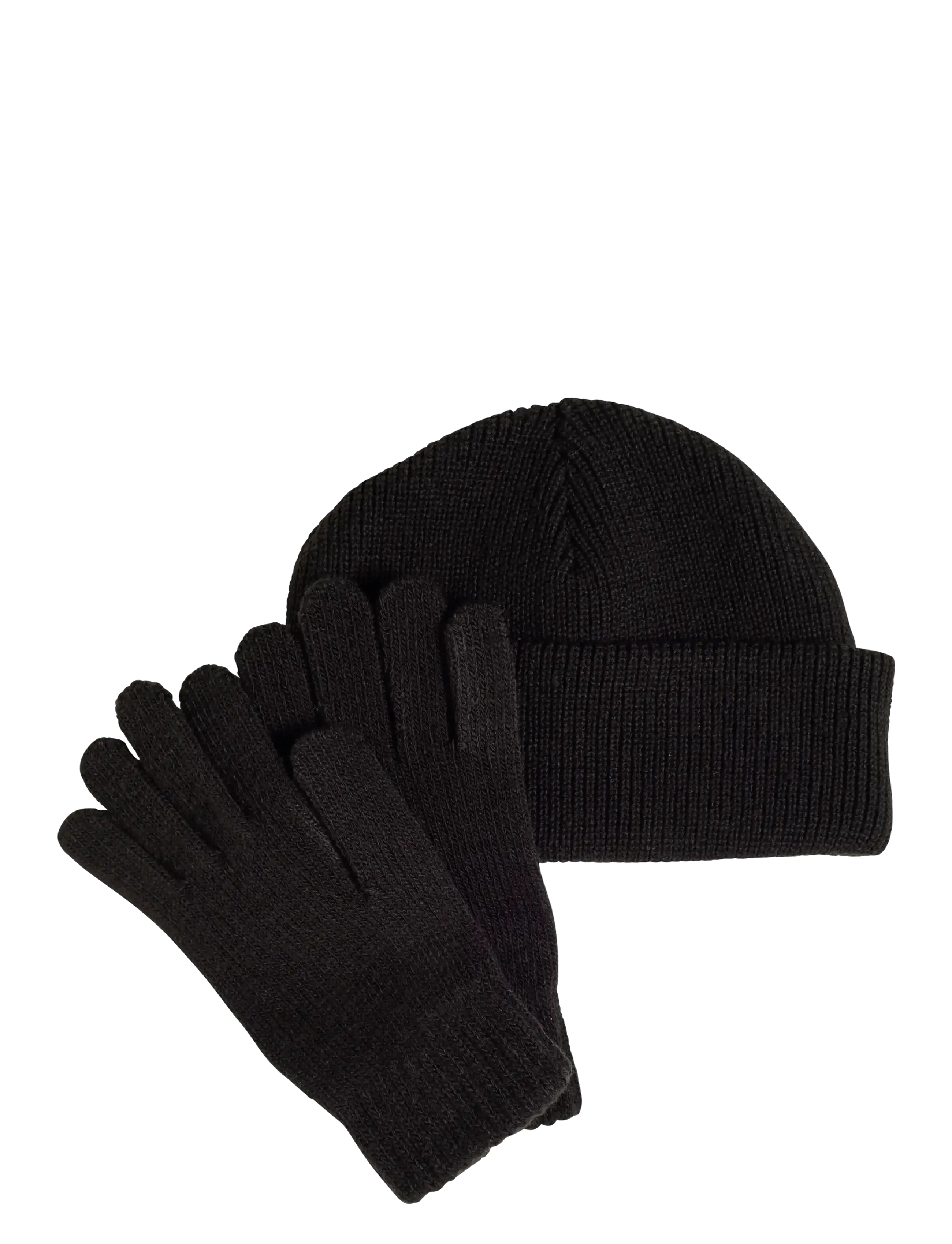 adidas Sportswear - GLOVE BEANIE K - sæt med huer & vanter - black/white - 1