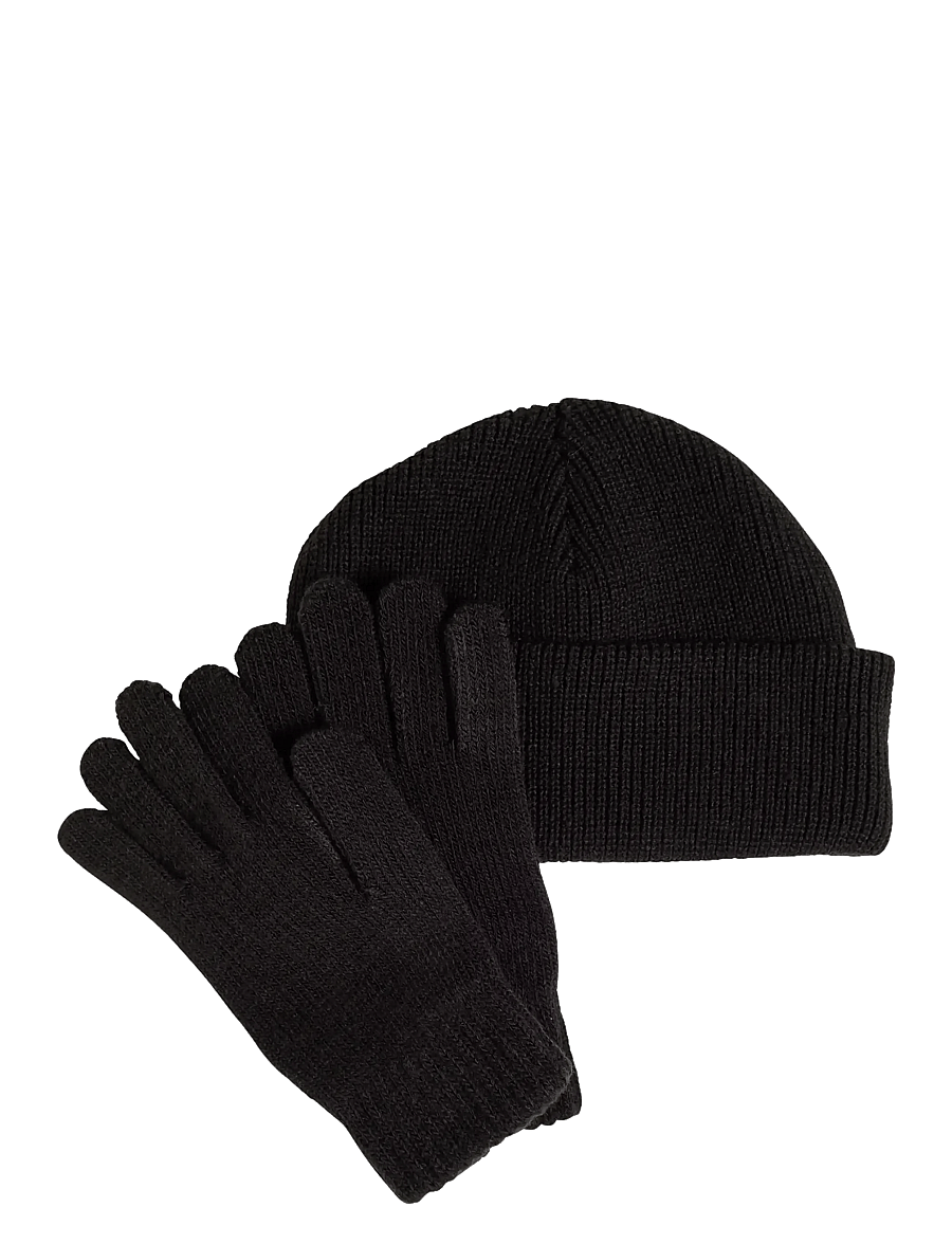 adidas Sportswear - GLOVE BEANIE K - winter-accessoire-set - black/white - 1