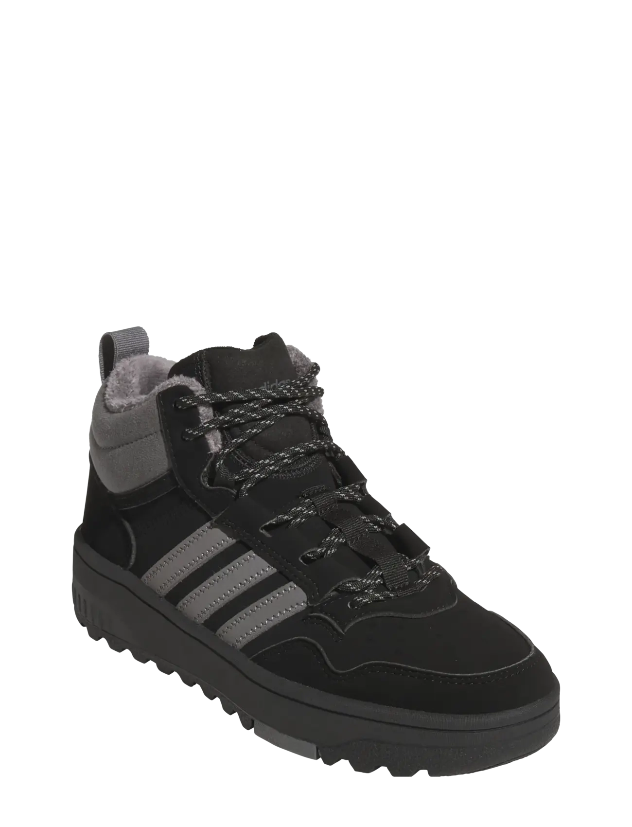 adidas Sportswear HOOPS 4.0 MID WINTERIZED J - Sko - CBLACK/GREFOU/CBLACK / black