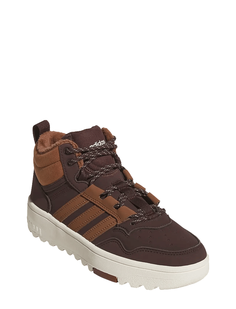 adidas Sportswear - HOOPS 4.0 MID WINTERIZED J - ar augstu augšdaļu - shabrn/supcol/owhite - 0