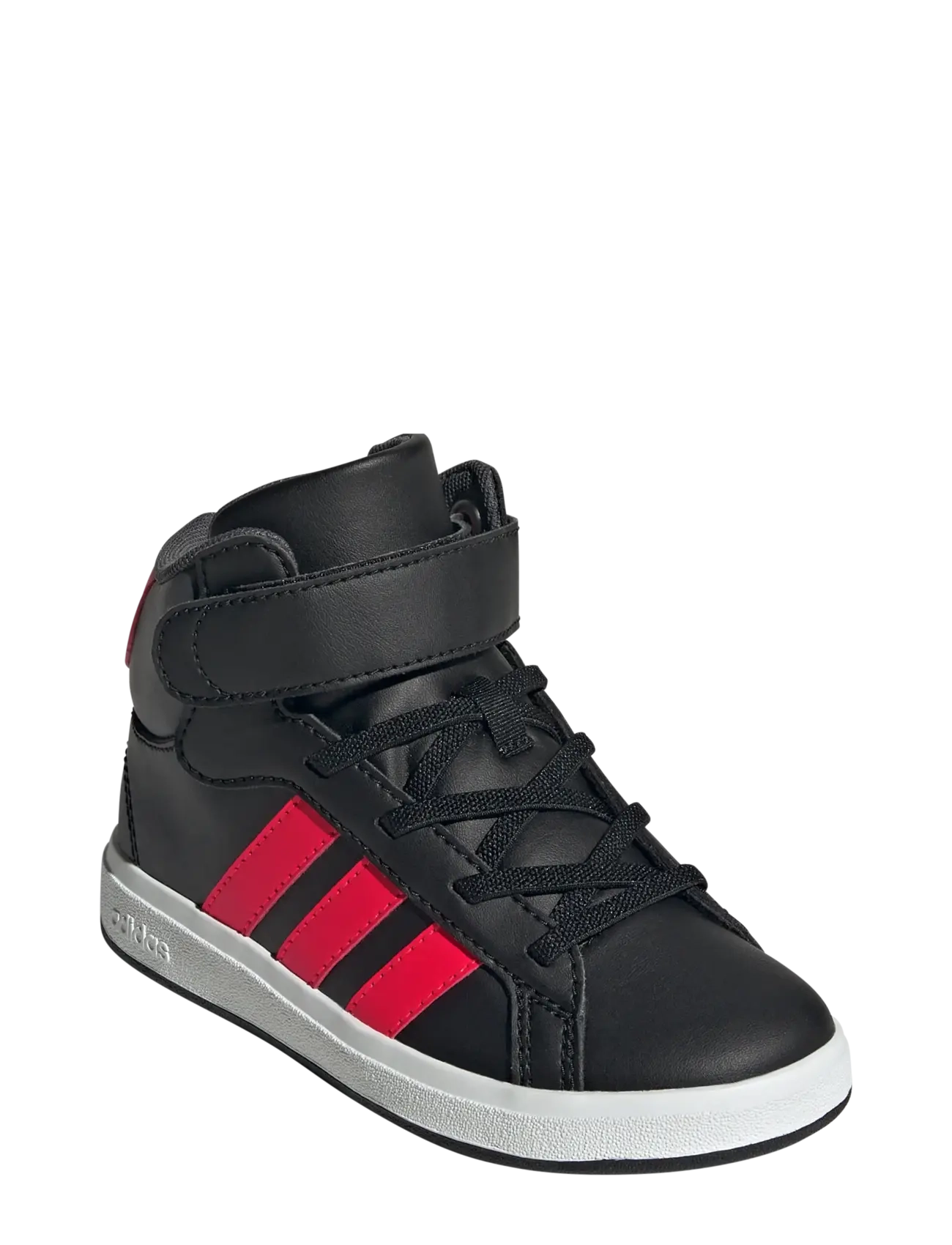 adidas Sportswear GRAND COURT MID K - Schlägersportarten - CBLACK/LUCRED/GRESIX / black