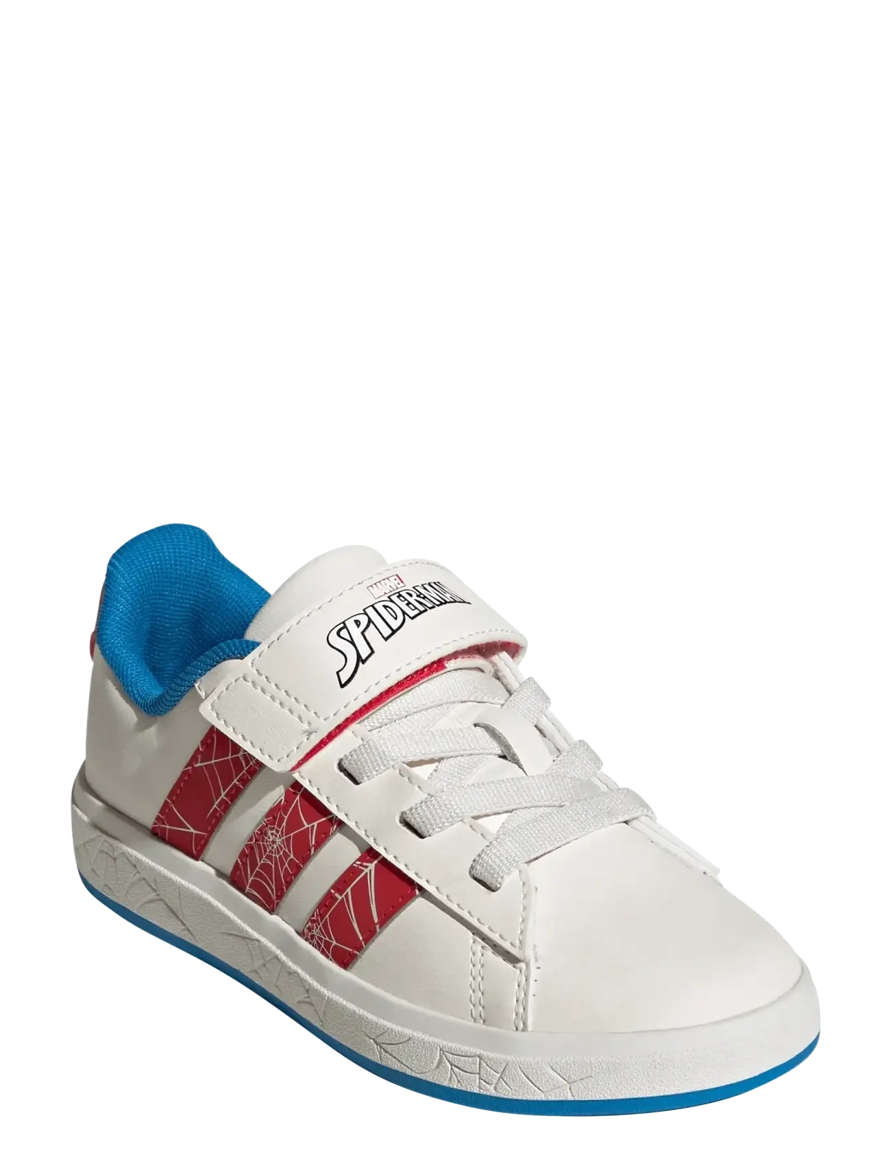 adidas Sportswear Grand Court Spider-Man El K, Børn, Børne Spider-Man Velcro Sko, Hvid, Str: 34
