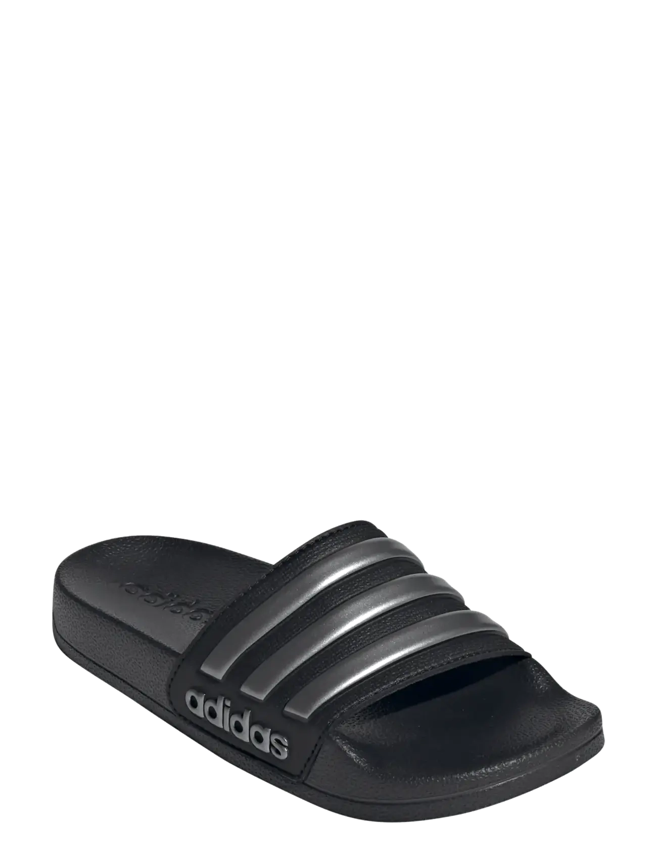 adidas Sportswear ADILETTE SHOWER K - Hjemmesko - CBLACK/IRONMT/CBLACK / black