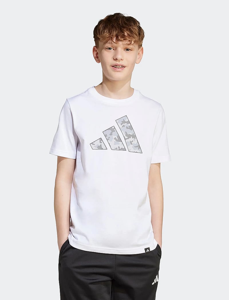 adidas Sportswear - J CAMO T - kortærmede t-shirts - white - 0