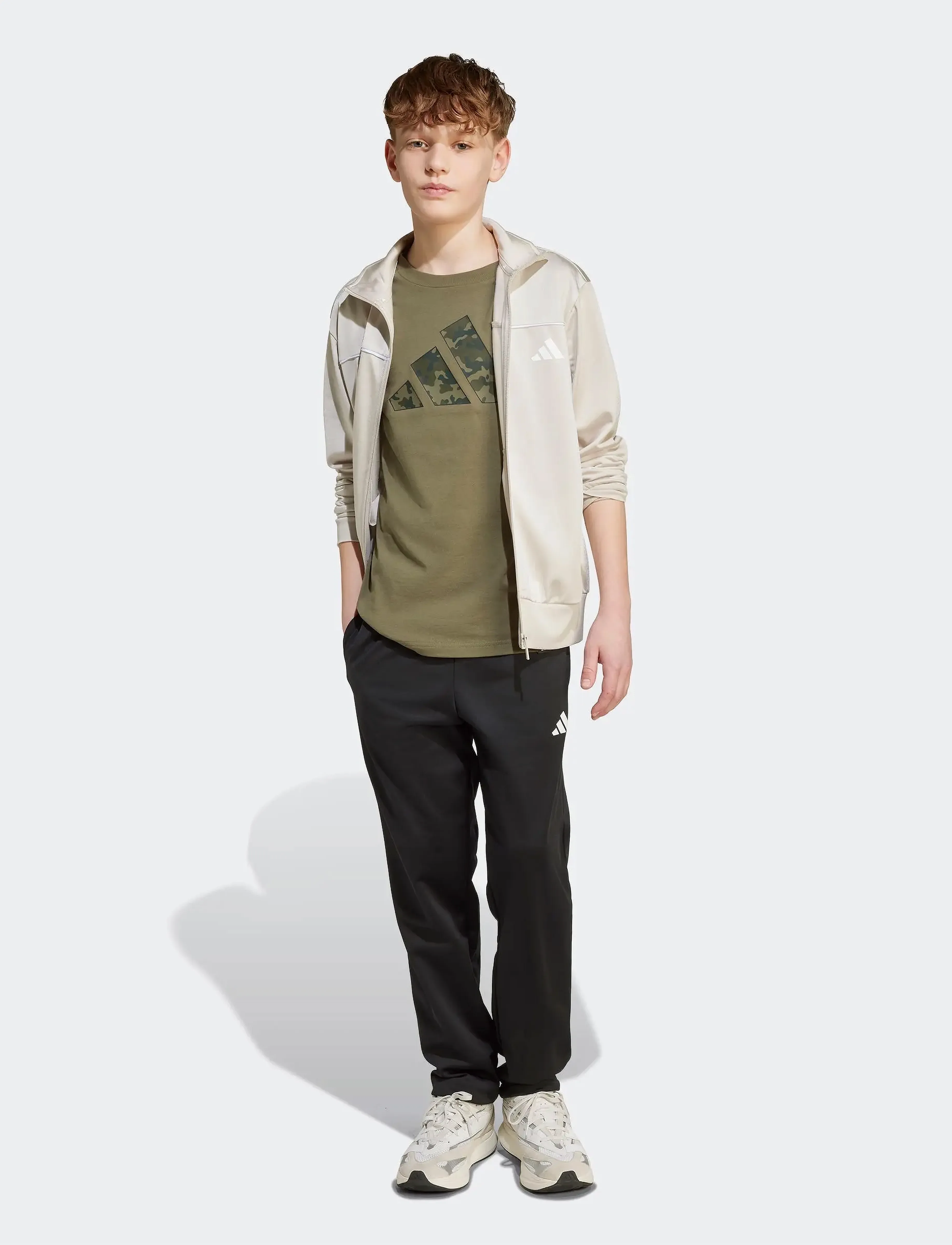 adidas Sportswear J CAMO T - Topi un T-krekli - OLISTR / khaki/green