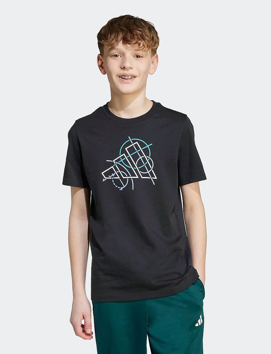 adidas Sportswear - J TECH TABLE T - kortærmede t-shirts - black - 0