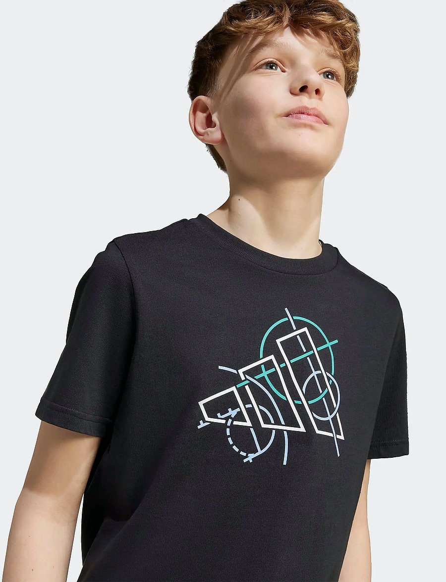 adidas Sportswear - J TECH TABLE T - kortærmede t-shirts - black - 2