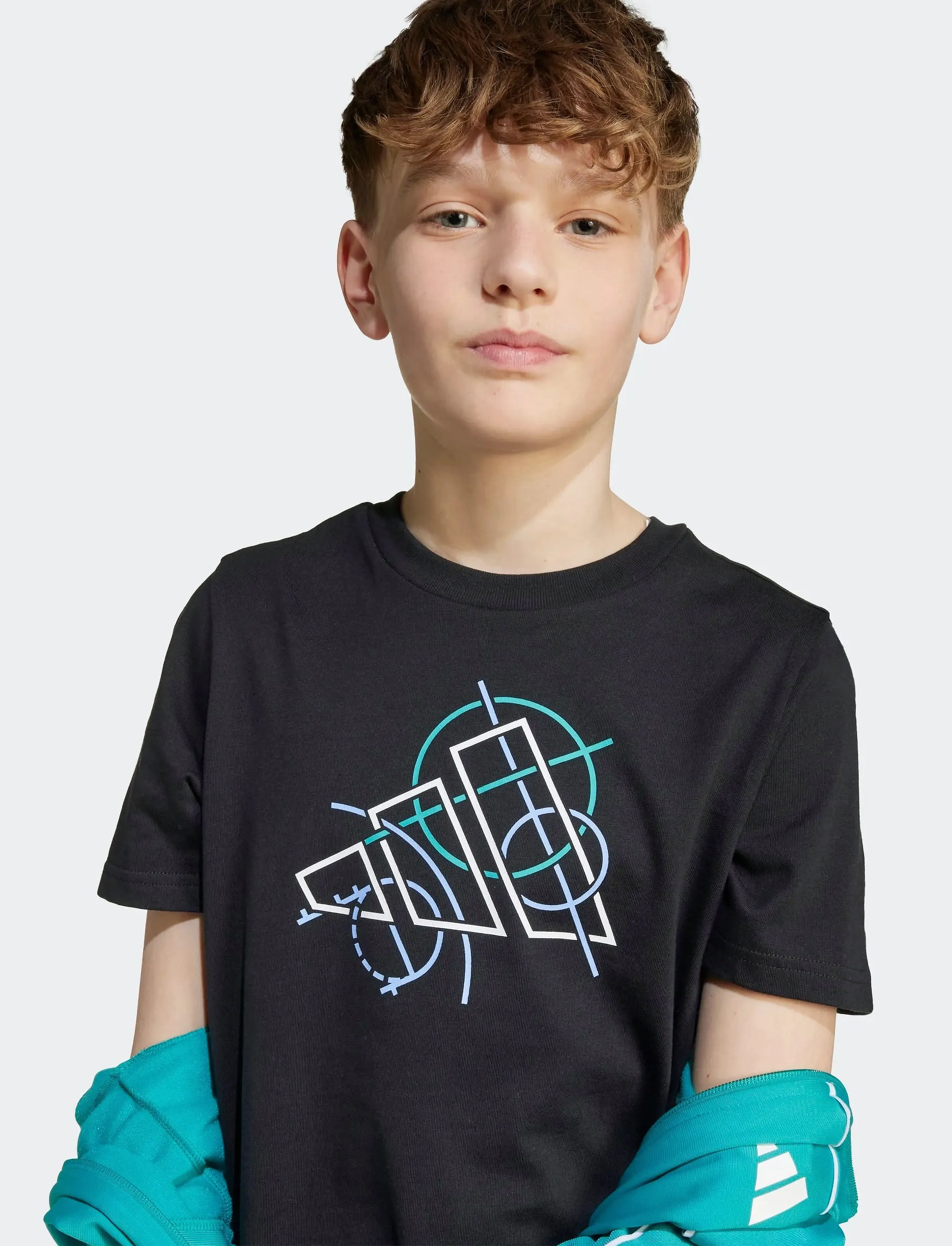 adidas Sportswear - J TECH TABLE T - kortærmede t-shirts - black - 3