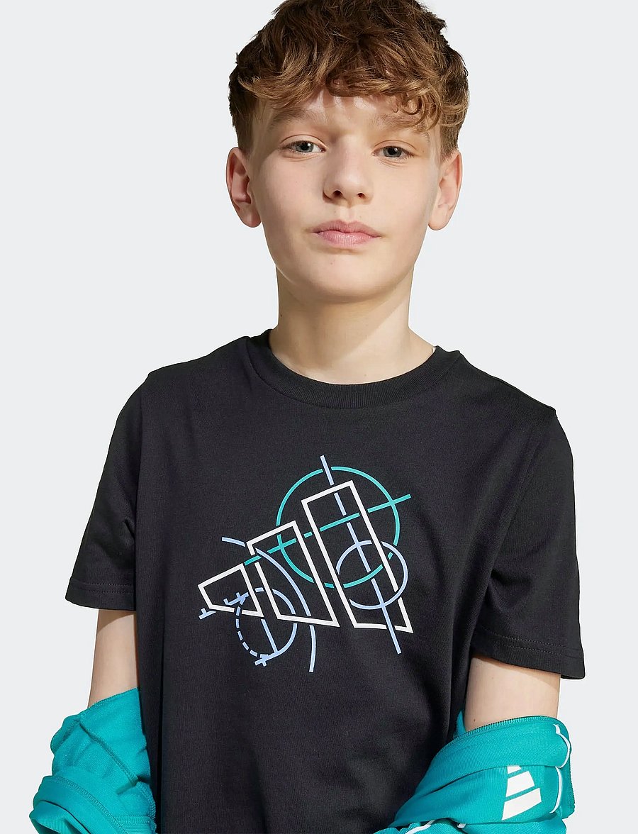 adidas Sportswear - J TECH TABLE T - kortærmede t-shirts - black - 3