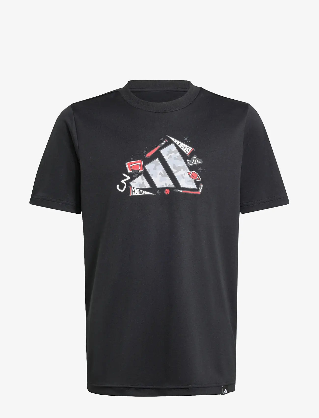 adidas Sportswear - J CAMO TRAIN T - kortærmede t-shirts - black - 1