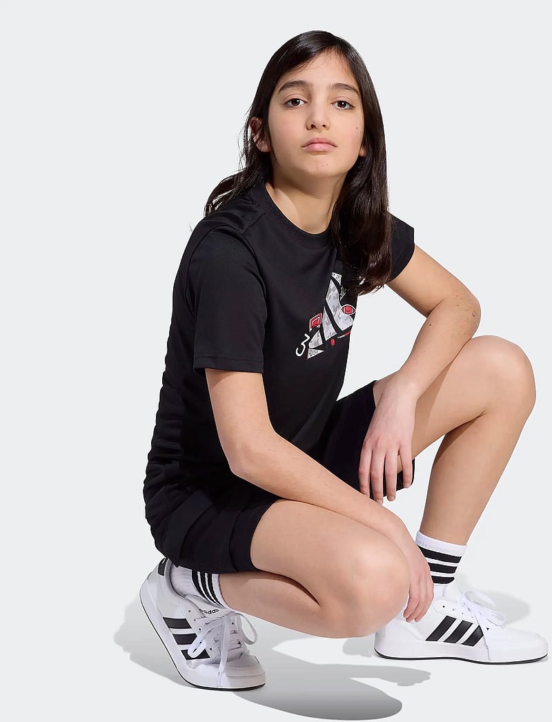 adidas Sportswear - J CAMO TRAIN T - kortærmede t-shirts - black - 3