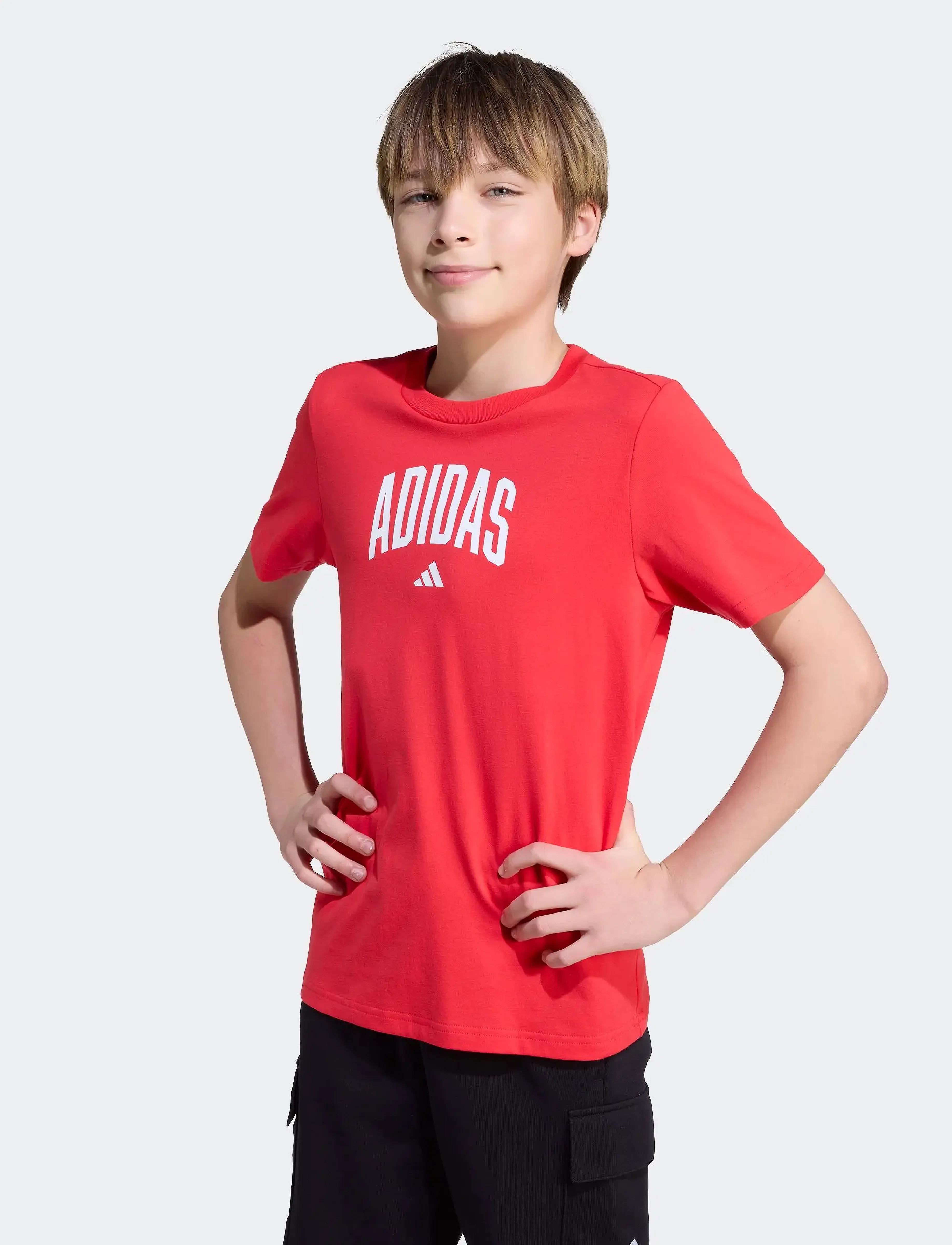 adidas Sportswear J Colleg T, College T-shirt, Rød, Str: 176