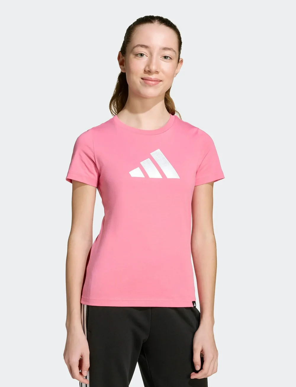 adidas Sportswear - JG GLAM T - short-sleeved t-shirts - pnkfus - 0