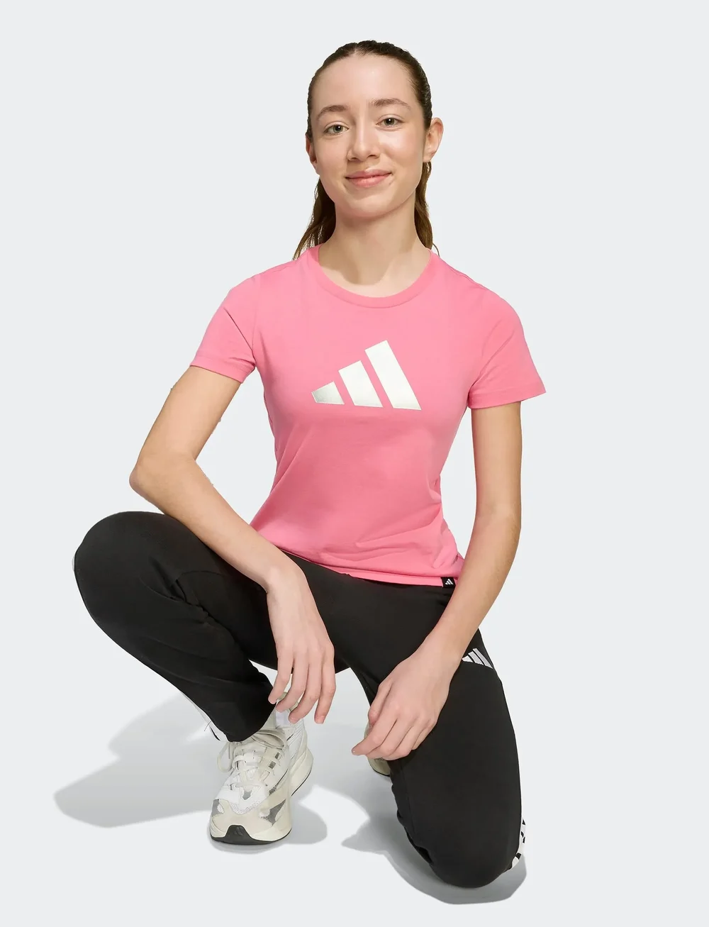 adidas Sportswear - JG GLAM T - short-sleeved t-shirts - pnkfus - 2