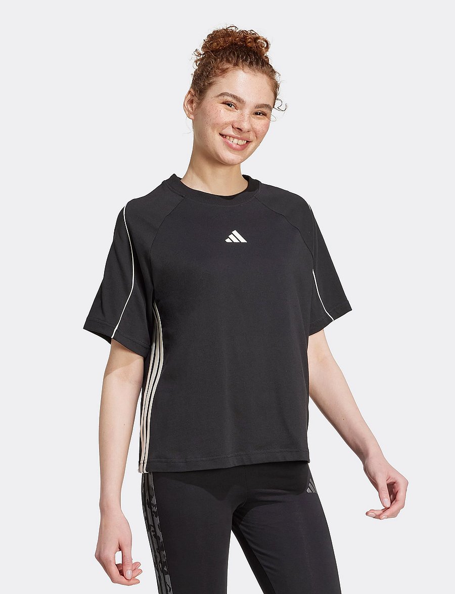 adidas Sportswear - W STADIUM TEE - alussärgid ja t-särgid - black/owhite - 0