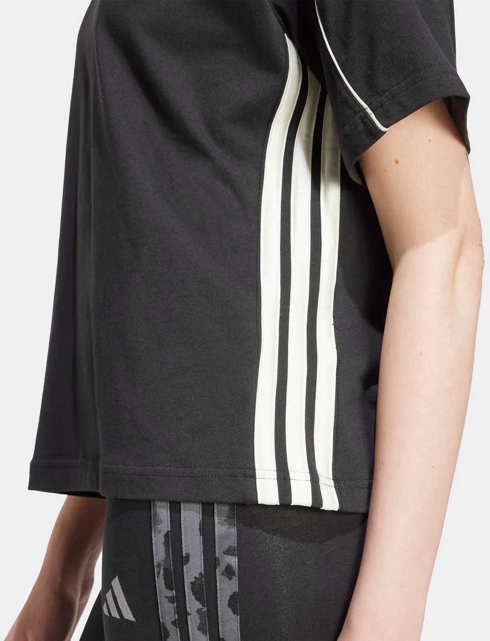 adidas Sportswear - W STADIUM TEE - t-shirts - black/owhite - 3