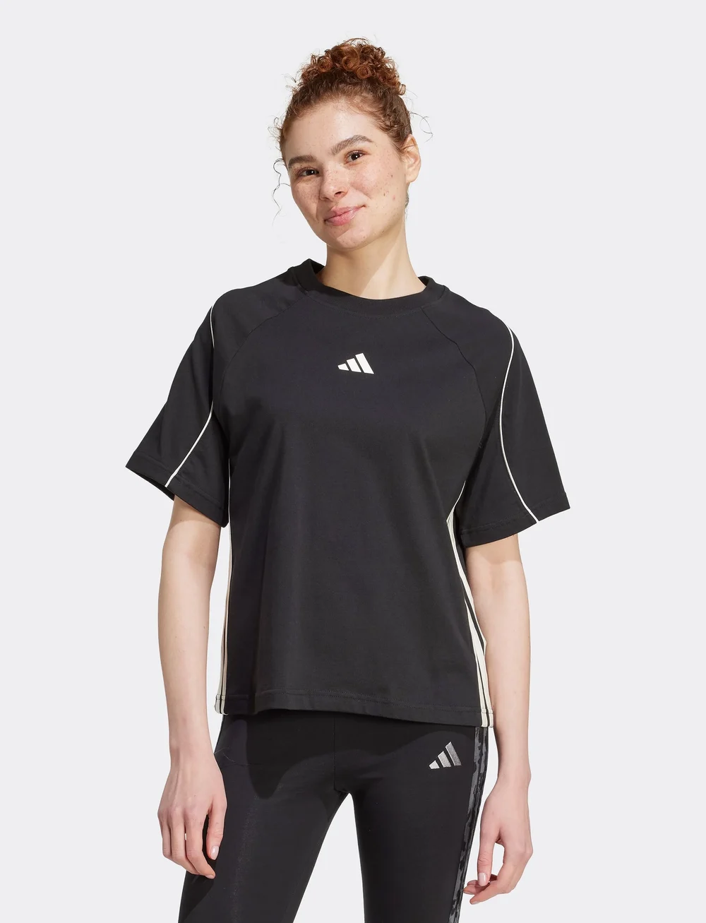 adidas Sportswear - W STADIUM TEE - t-shirts - black/owhite - 5