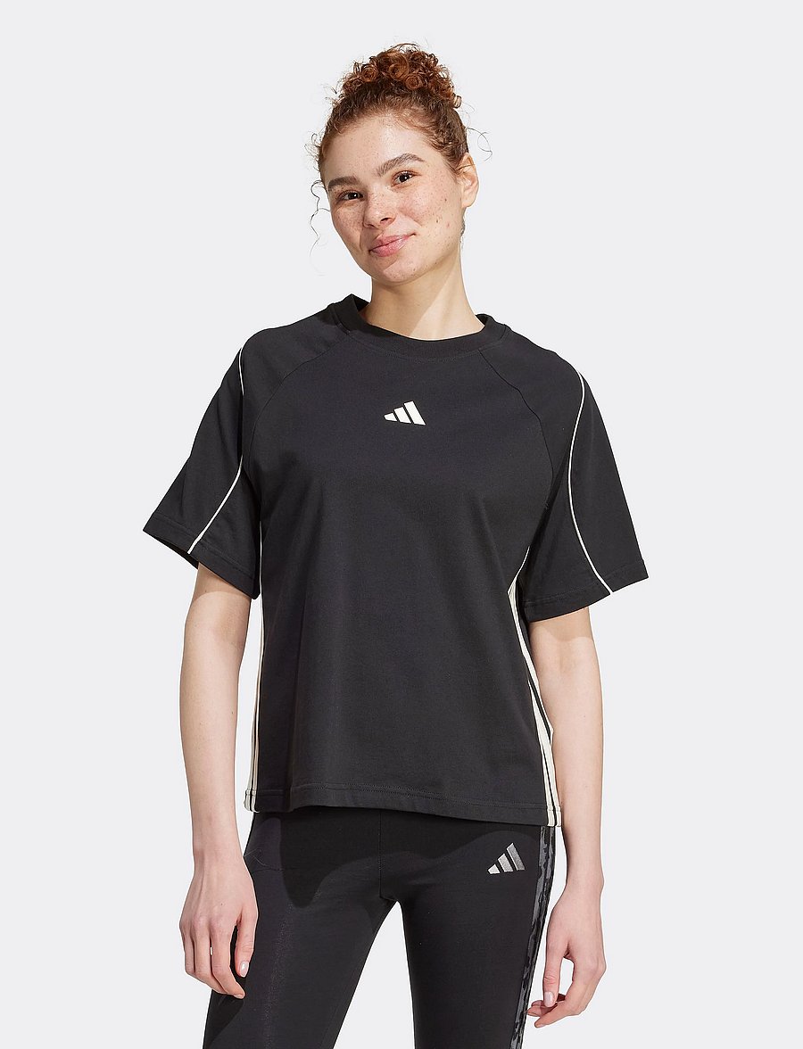 adidas Sportswear - W STADIUM TEE - alussärgid ja t-särgid - black/owhite - 5