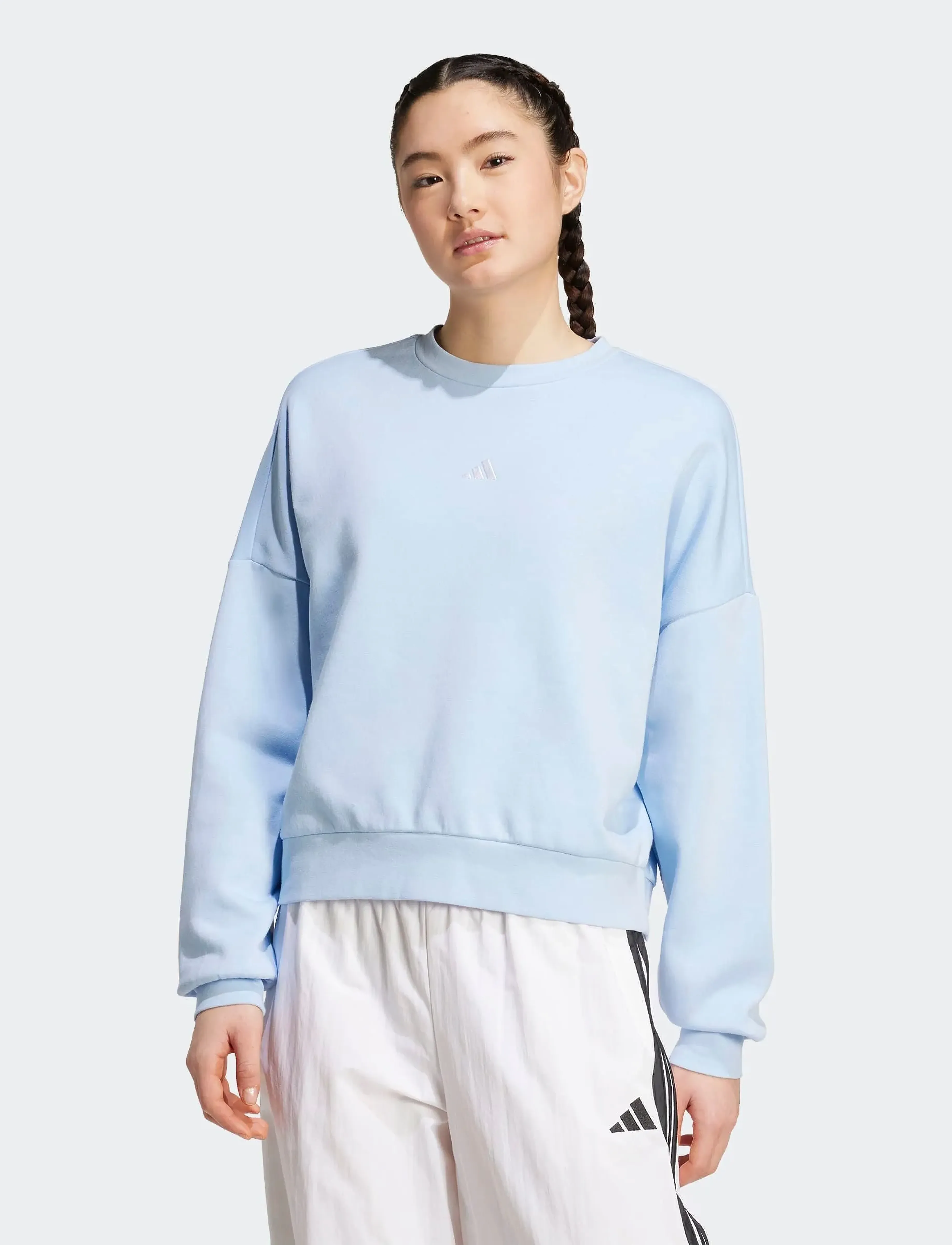 adidas Sportswear W Sl Fc Swt, Rundhalset Sweatshirt, Blå, Str: M