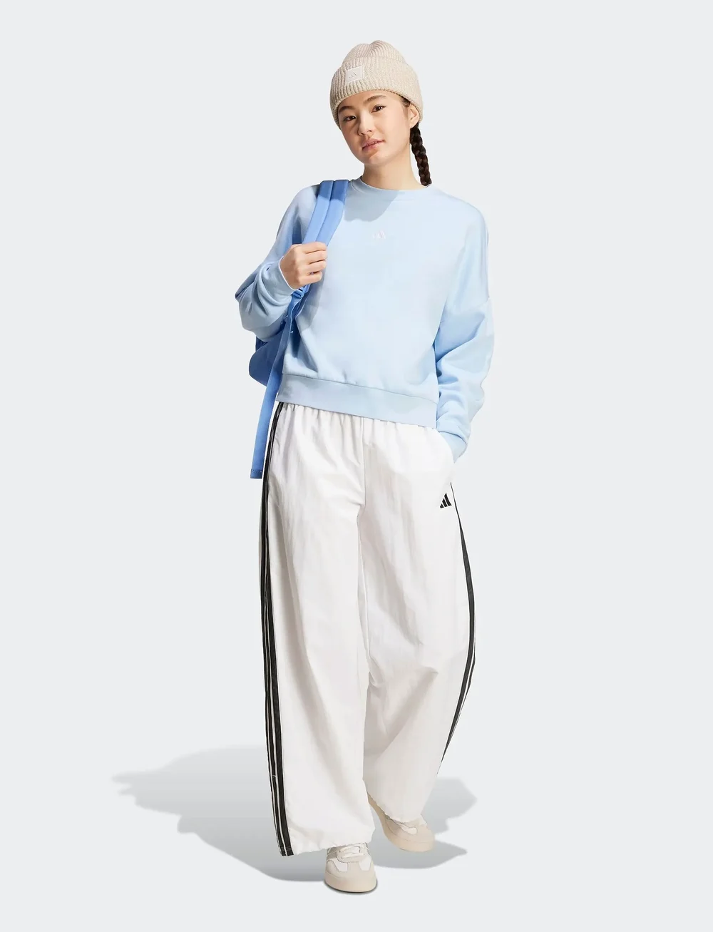 adidas Sportswear - W SL FC SWT - sweatshirts - globlu/white - 2