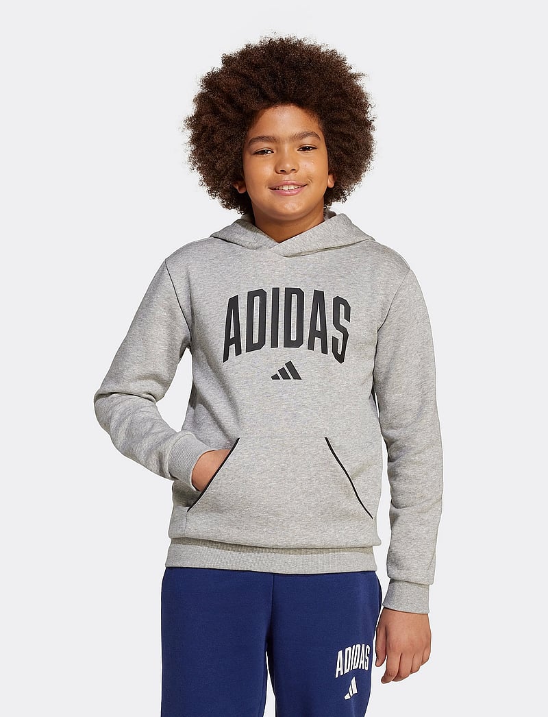 adidas Sportswear - J CLGT OH FL HD - kapuzenpullover - mgreyh/black - 0