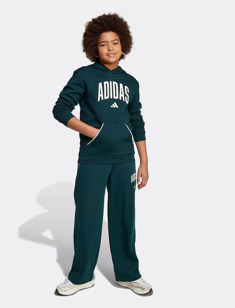 adidas Sportswear - J CLGT OH FL HD - huvtröjor - aurivy/white - 0