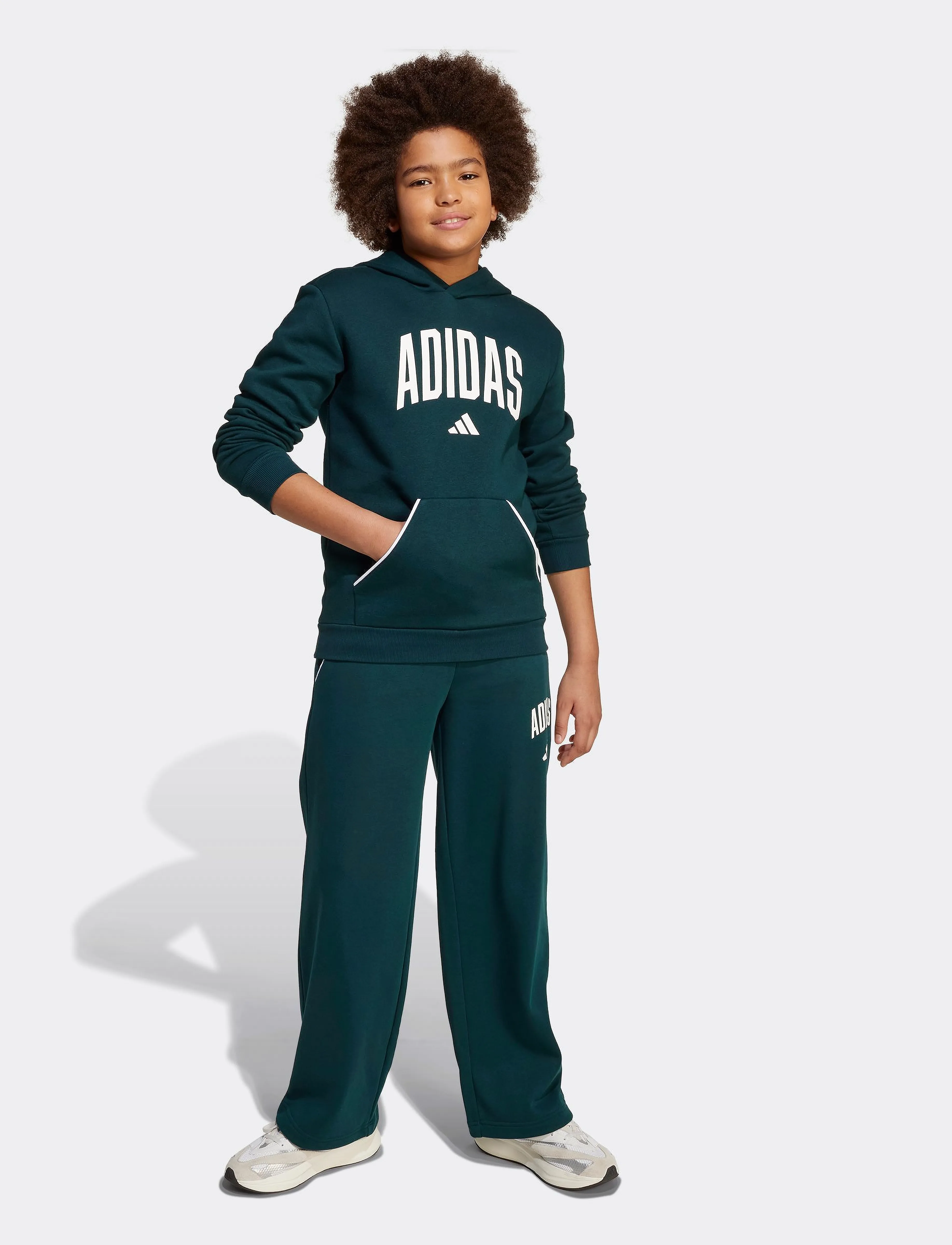 adidas Sportswear J CLGT OH FL HD - Sweatshirts & Hættetrøjer - AURIVY/WHITE / green