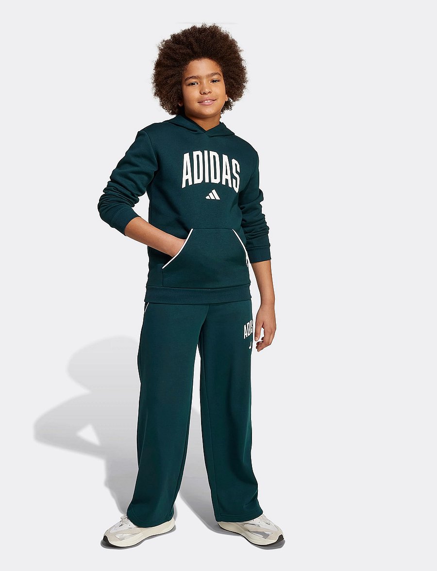 adidas Sportswear - J CLGT OH FL HD - hættetrøjer - aurivy/white - 0