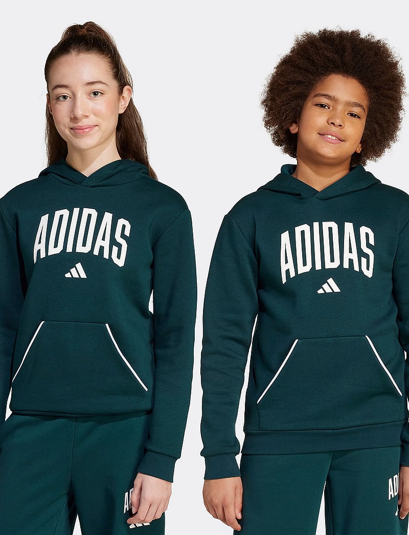 adidas Sportswear - J CLGT OH FL HD - huvtröjor - aurivy/white - 2