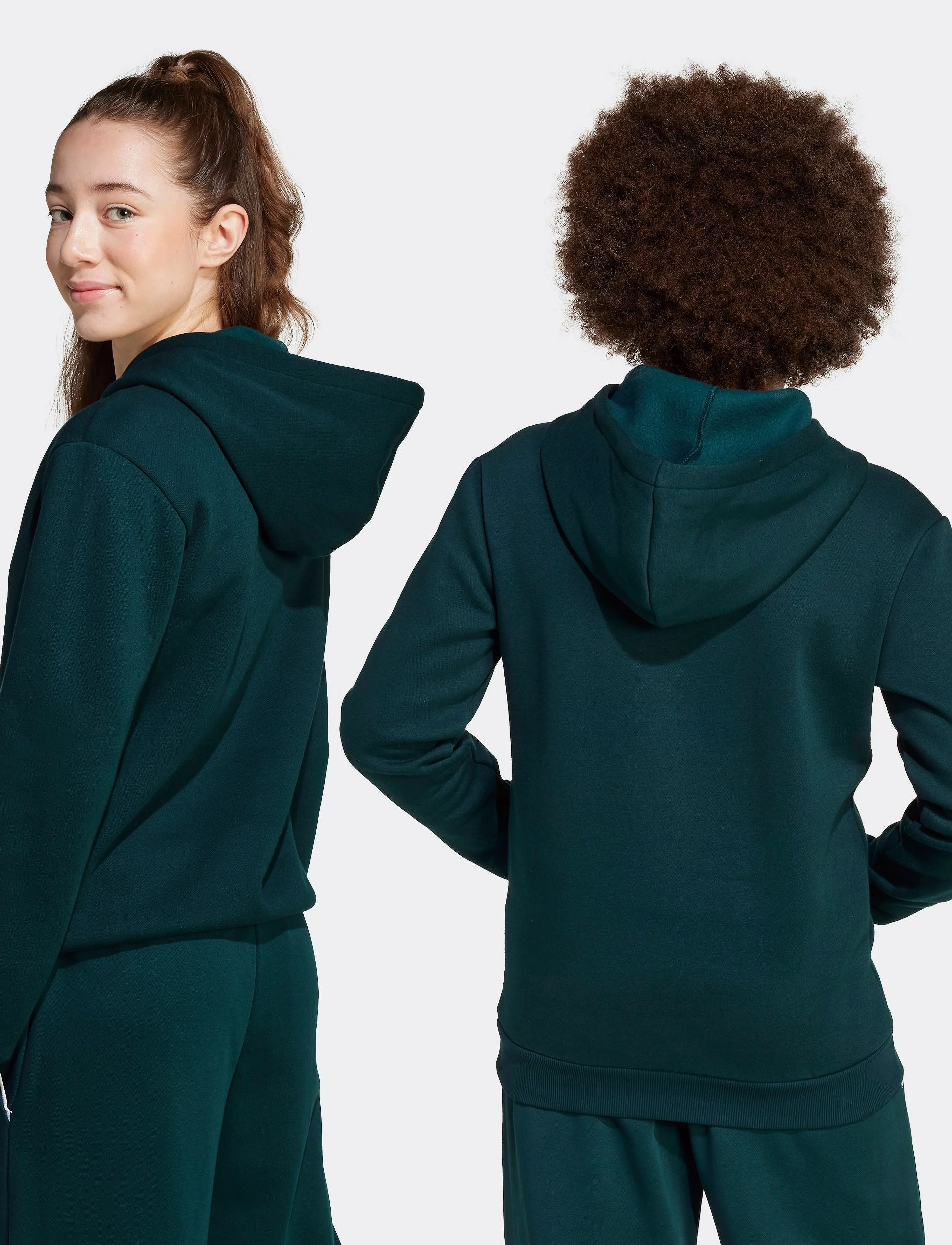 adidas Sportswear - J CLGT OH FL HD - hættetrøjer - aurivy/white - 3