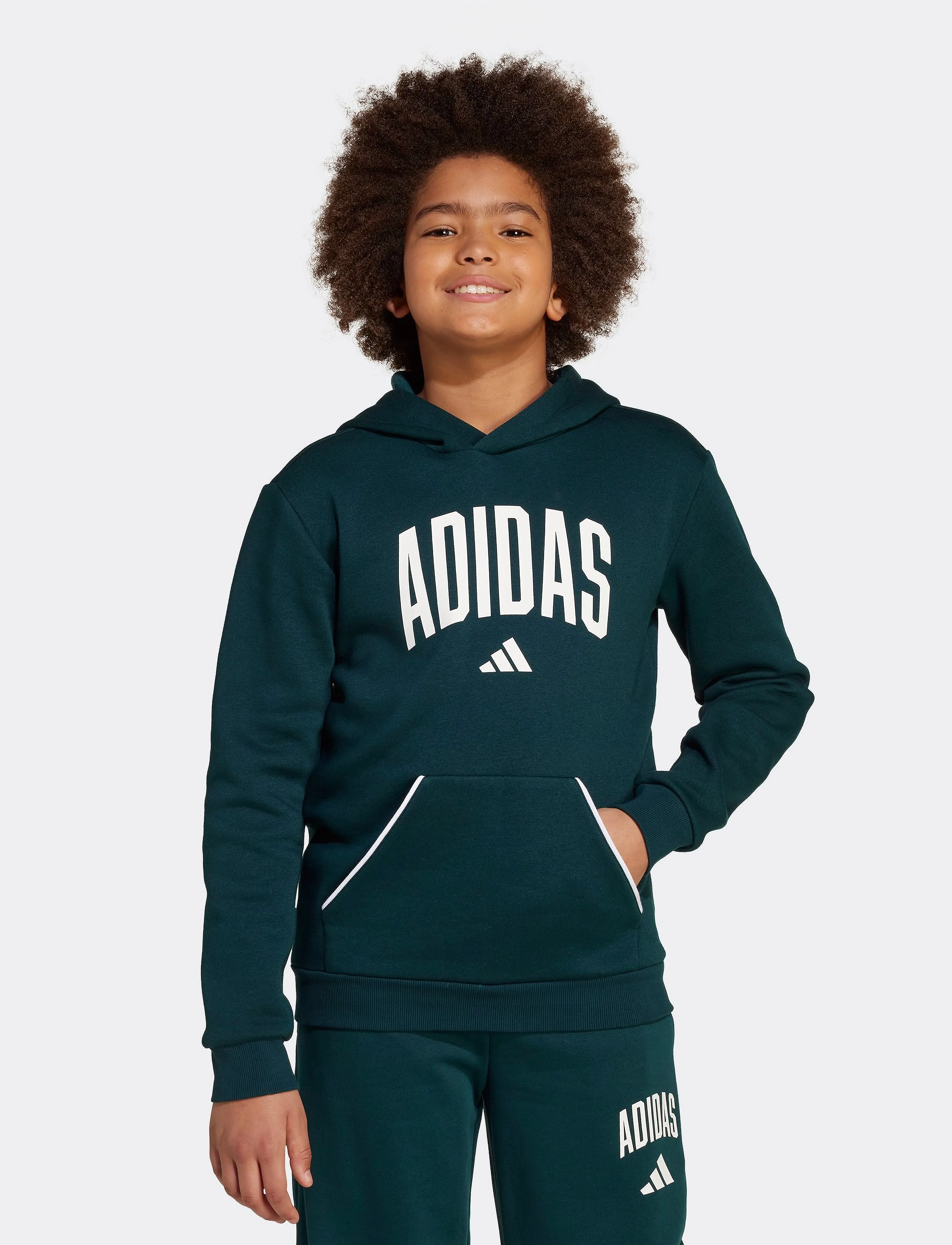 adidas Sportswear - J CLGT OH FL HD - hættetrøjer - aurivy/white - 5
