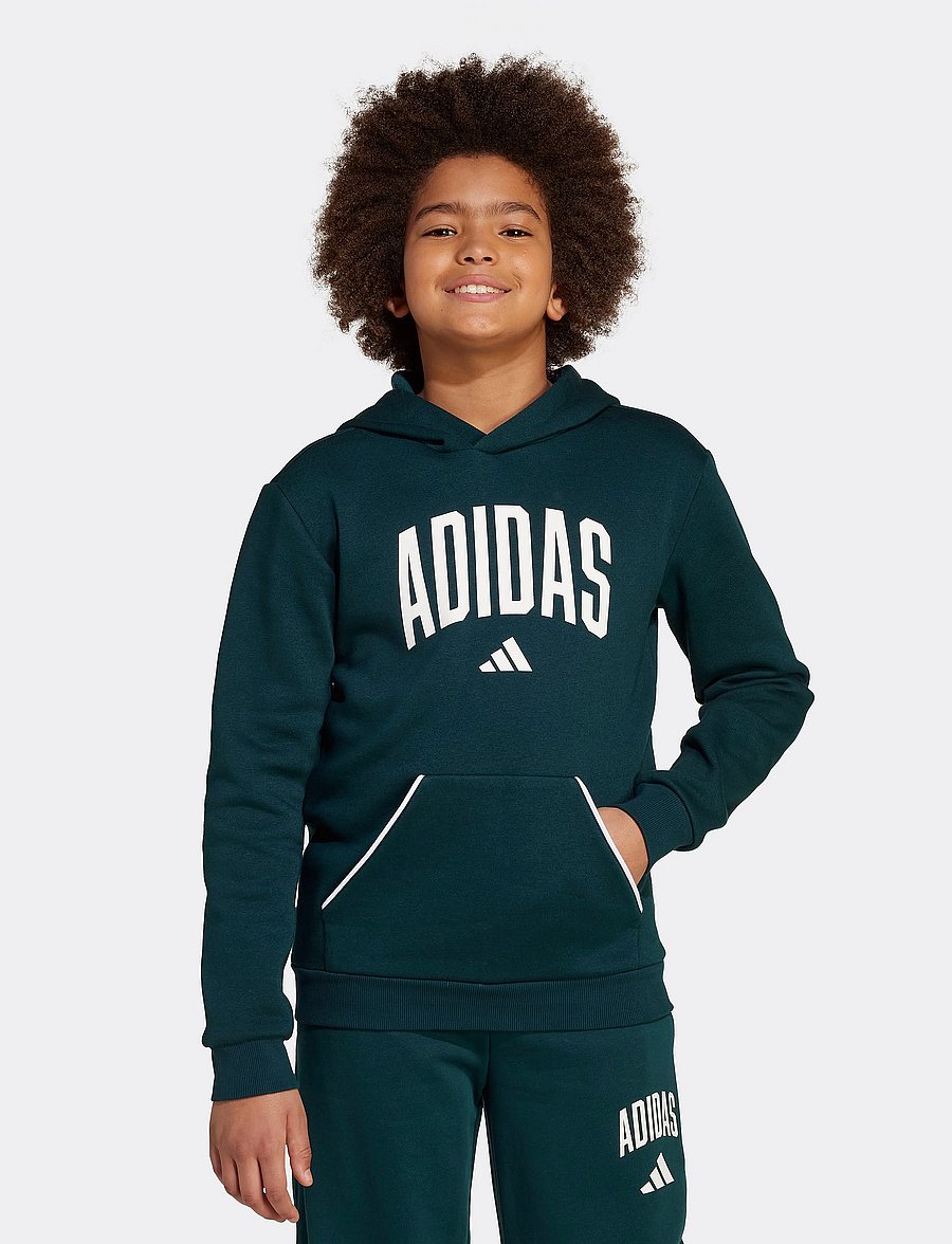adidas Sportswear - J CLGT OH FL HD - hættetrøjer - aurivy/white - 5