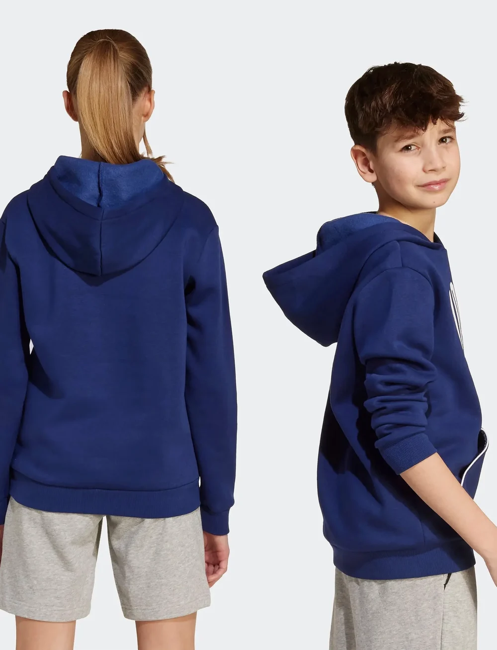 adidas Sportswear - J CLGT OH FL HD - kapuutsiga dressipluusid - dkblue/white - 5