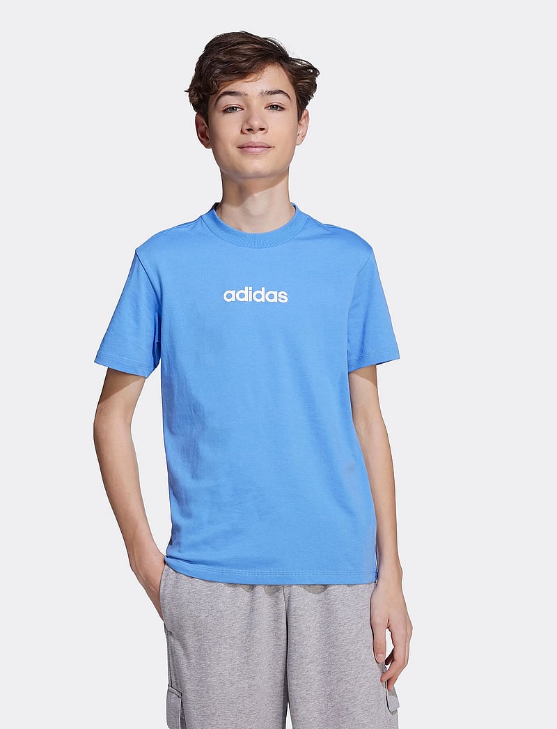 adidas Sportswear - J LIN TEE 160 - kortærmede t-shirts - blufus/white - 0