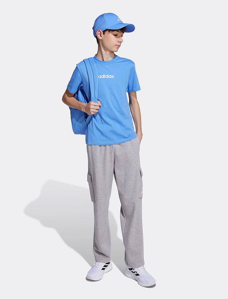 adidas Sportswear - J LIN TEE 160 - kortærmede t-shirts - blufus/white - 3