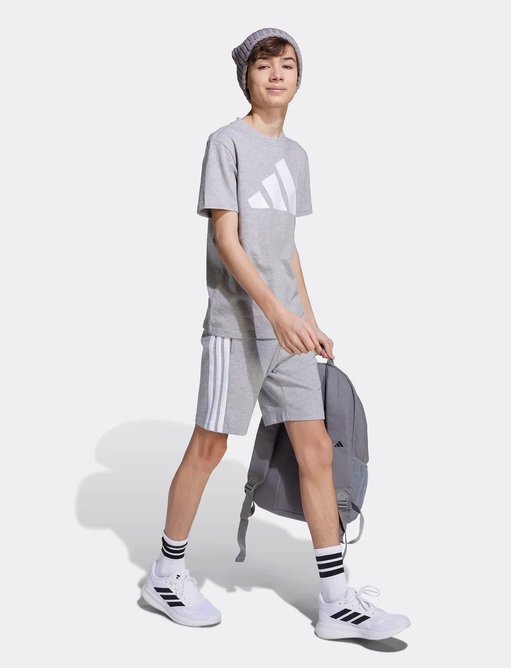 adidas Sportswear - J BL TEE 160 - kortärmade t-shirts - mgreyh/white - 4