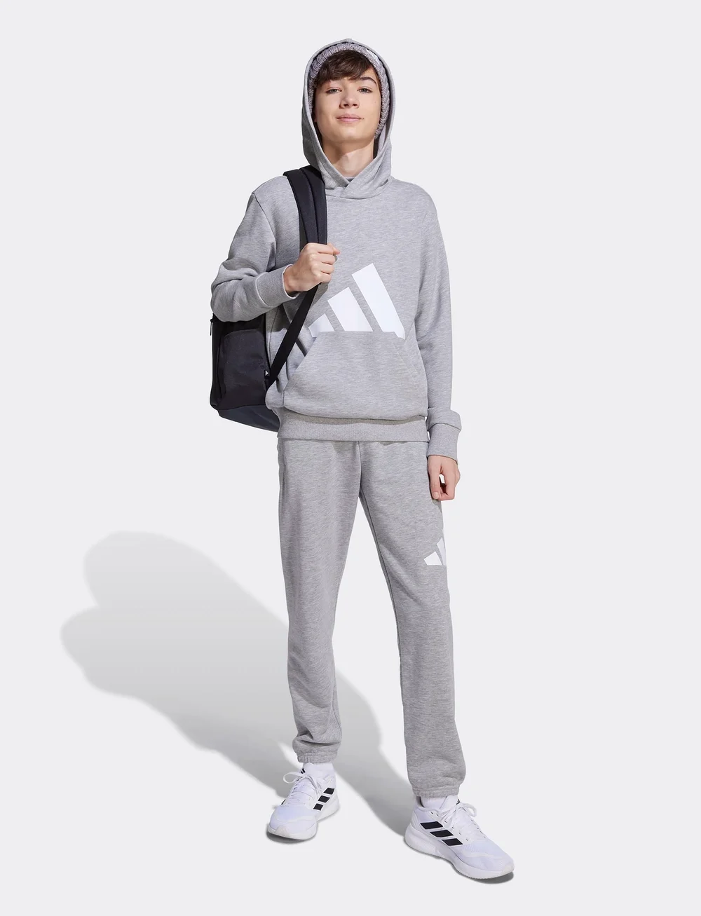 adidas Sportswear - J BL FT HD 280 - kapuzenpullover - mgreyh/white - 0
