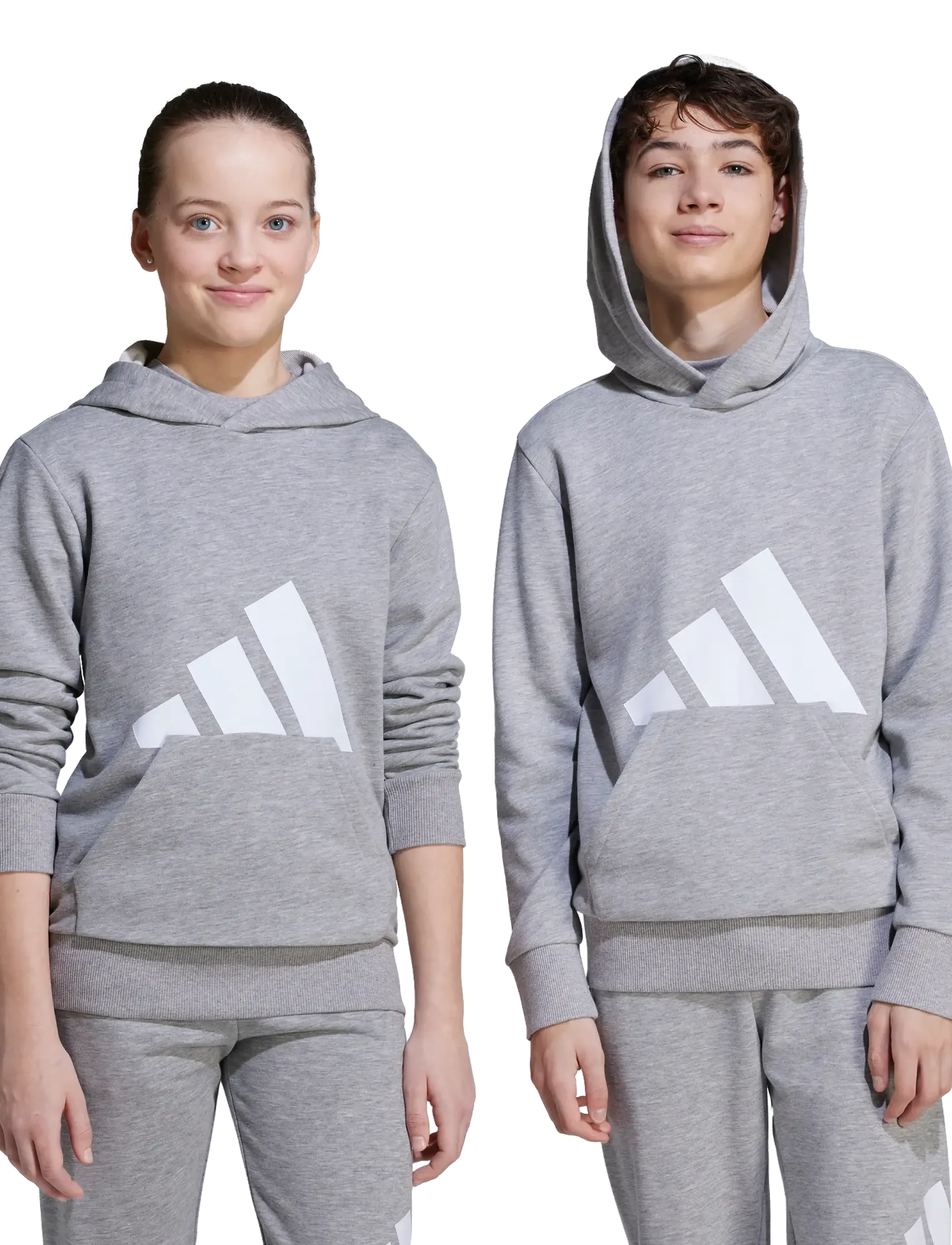 adidas Sportswear - J BL FT HD 280 - hættetrøjer - mgreyh/white - 2