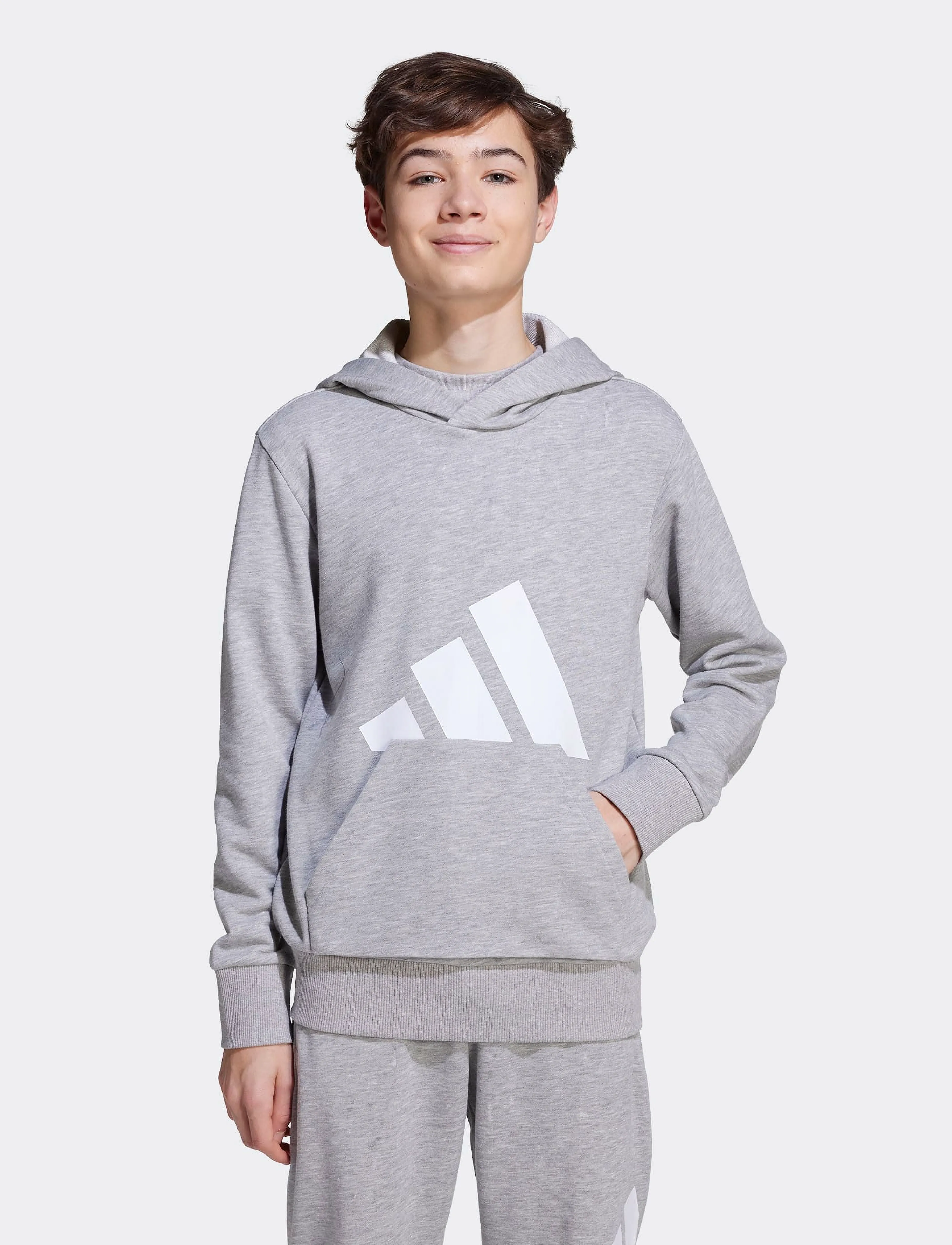 adidas Sportswear - J BL FT HD 280 - hættetrøjer - mgreyh/white - 2