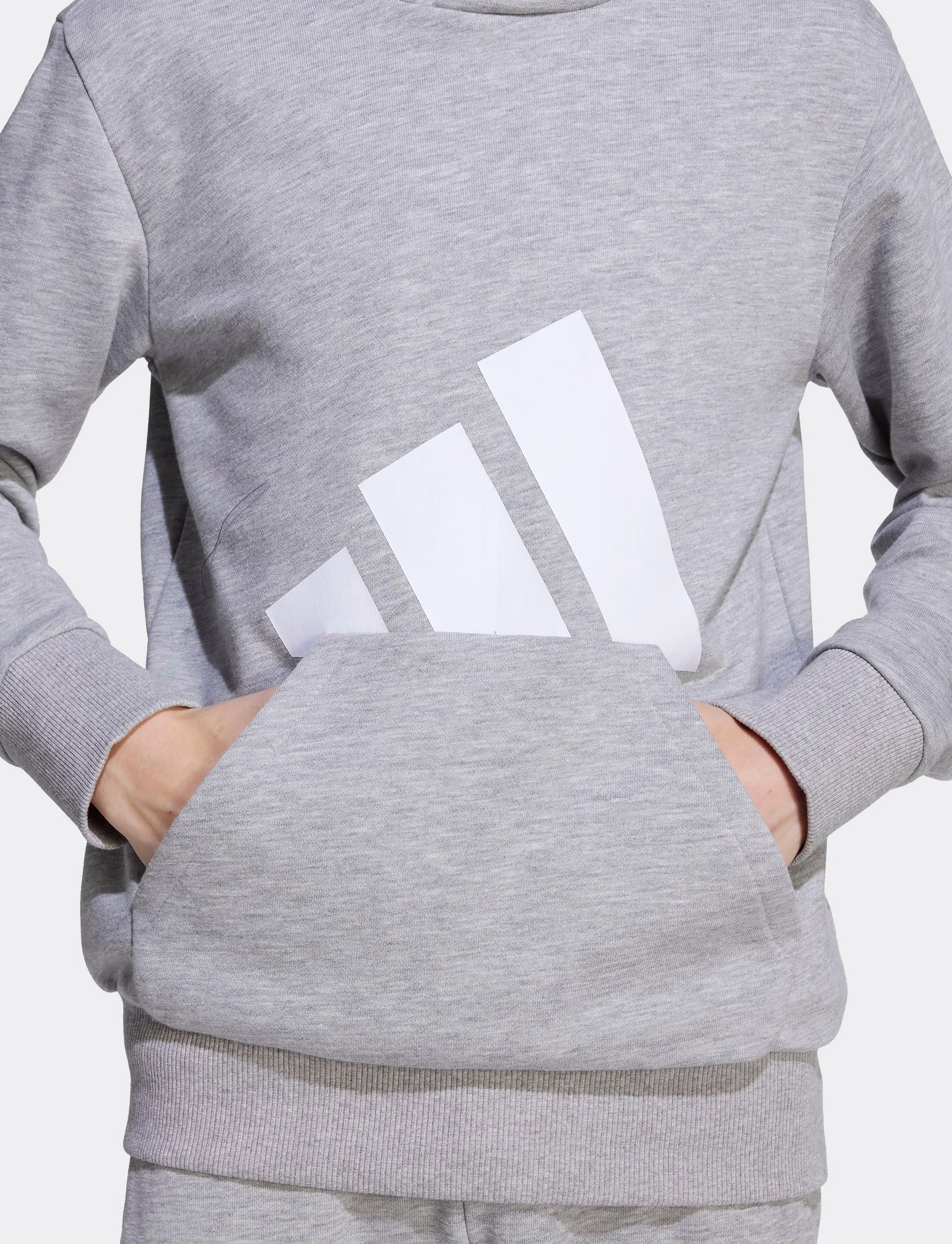 adidas Sportswear - J BL FT HD 280 - hættetrøjer - mgreyh/white - 3