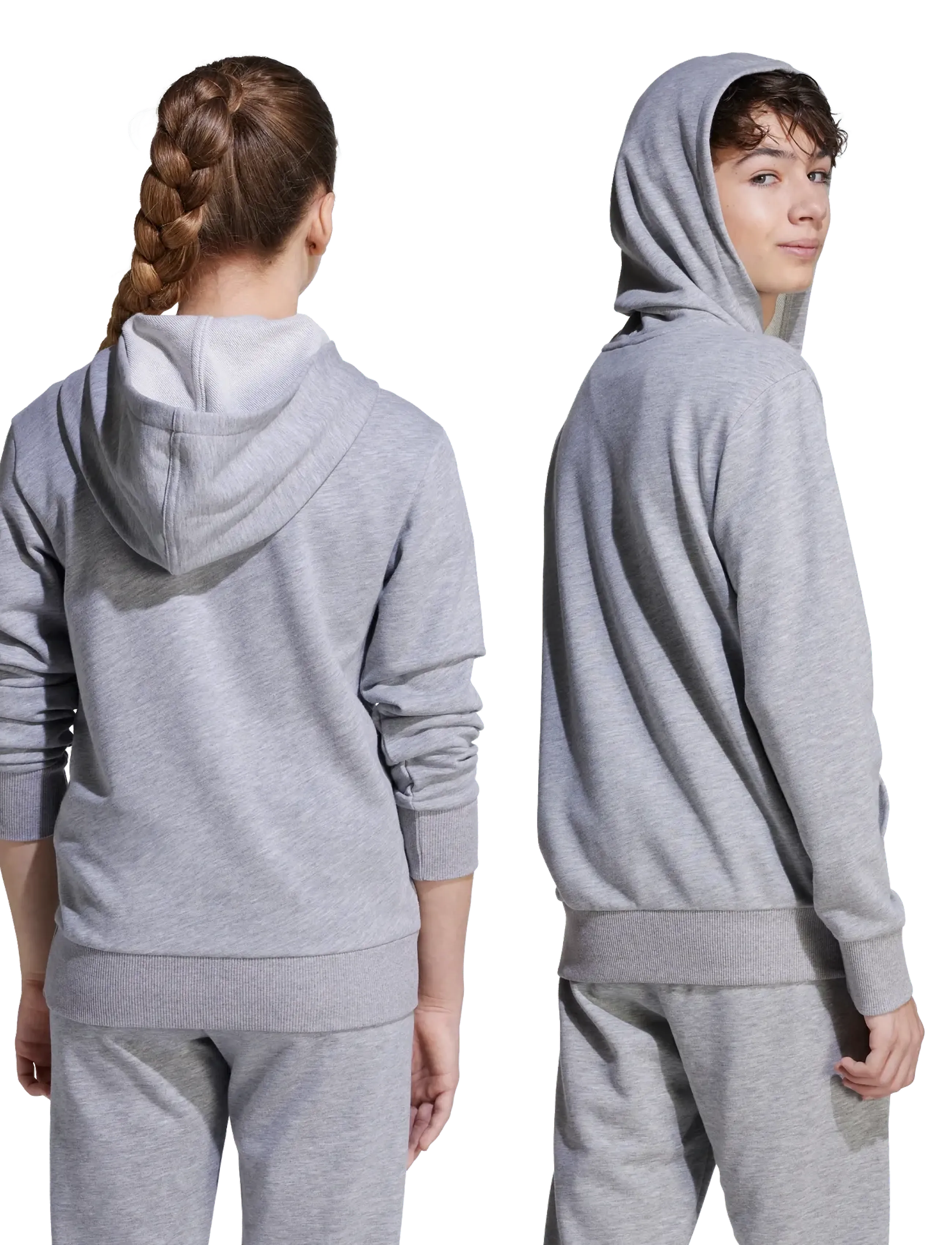 adidas Sportswear - J BL FT HD 280 - hættetrøjer - mgreyh/white - 3