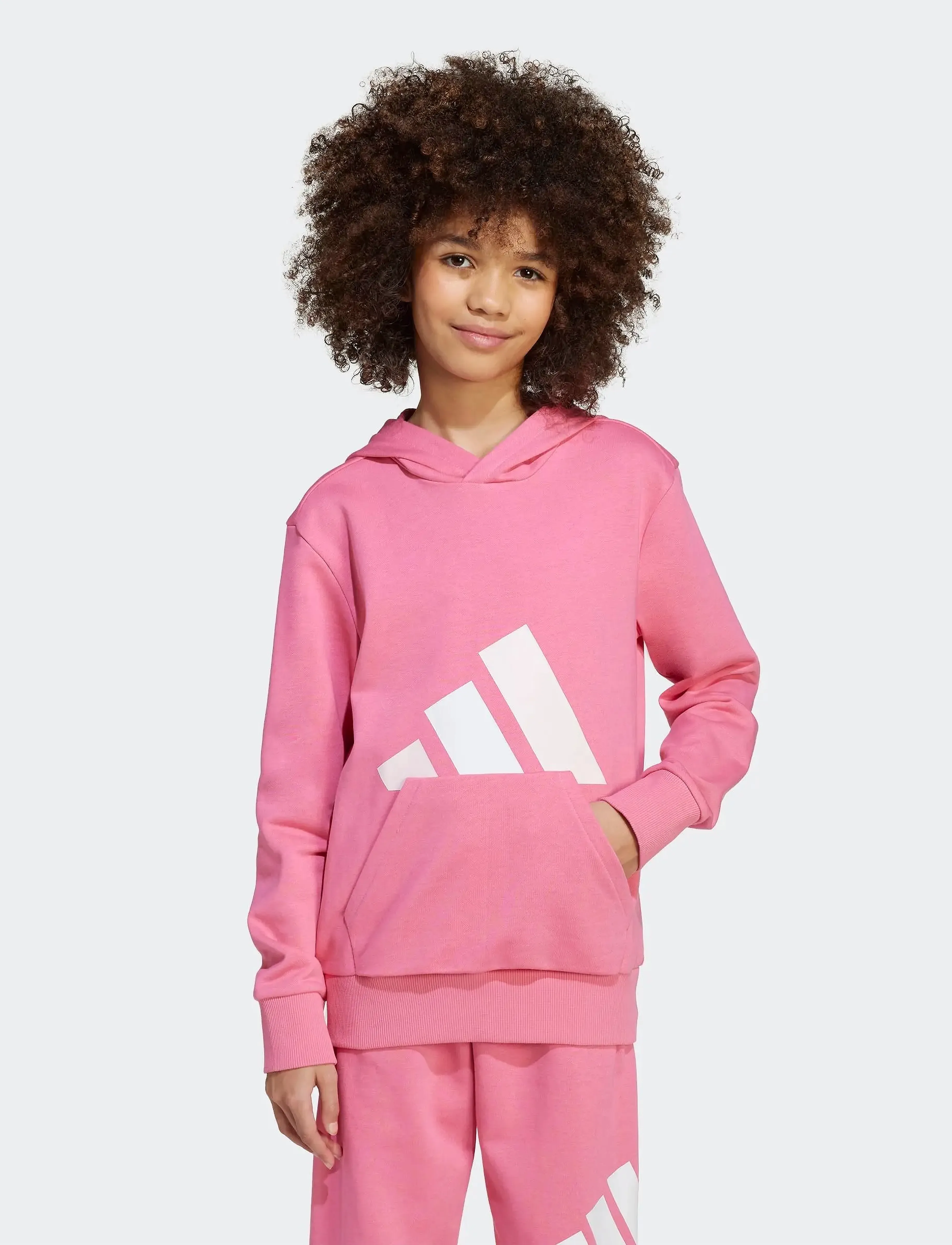 adidas Sportswear J BL FT HD 280 - Sweatshirts & Hættetrøjer - PNKFUS/CLPINK/WHITE / pink/rose