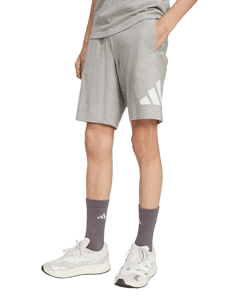adidas Sportswear - J BL KN SH 210 - sweat shorts - mgreyh/white - 0