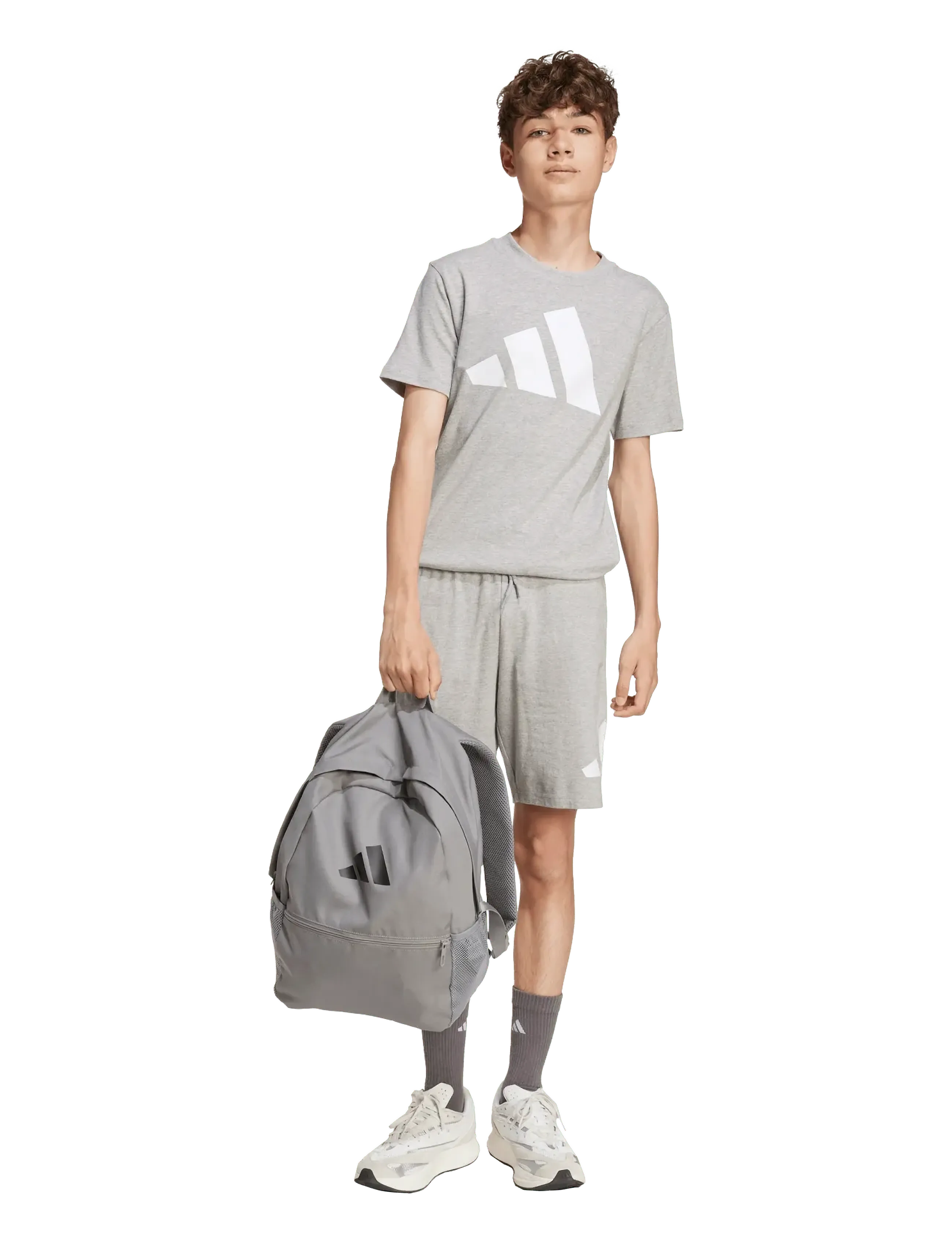 adidas Sportswear - J BL KN SH 210 - sweatshorts - mgreyh/white - 3