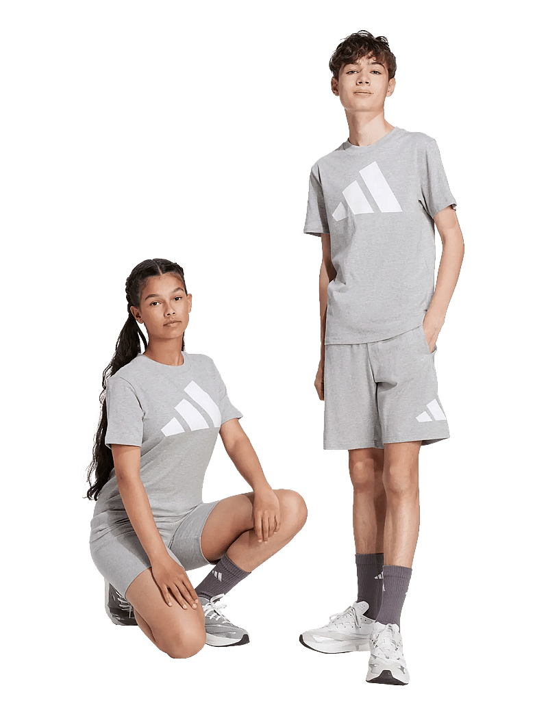 adidas Sportswear - J BL KN SH 210 - sweat shorts - mgreyh/white - 4